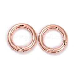 Alloy Spring Gate Rings, O Rings, Rose Gold, 25x3.6mm