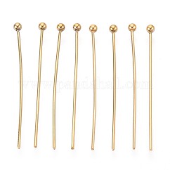 304ステンレススチールヘッドピン  イオンプレーティング（ip）  18KGP本金メッキ  30mm  ヘッド：2mm  100個/セット