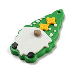 聖パトリックの日の手作りポリマー粘土ペンダント  gnome  40x20.5x6.5mm  穴：1.8mm&nbsp;CLAY-E008-02C