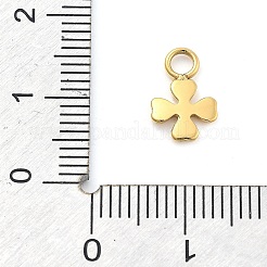 イオンプレーティング（IP）304ステンレススチールチャーム  花のチャーム  14KGP本金メッキ  11.5x7.5x1.5mm  穴：2.5mm&nbsp;STAS-P379-04G-G
