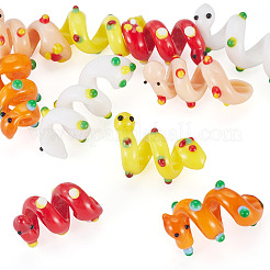 10Pcs 5 Colors Handmade Lampwork Enamel Beads&nbsp;LAMP-TA0002-48B