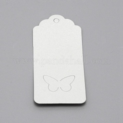 ディスプレイアクセサリー台紙  蝶の模様  パールライトグリーン  9x4cm  穴：4mm  100個/セット&nbsp;CDIS-WH0015-15E