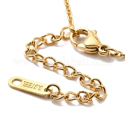 Initial Letter V Ion Plating(IP) 304 Stainless Steel Pendant Necklaces&nbsp;NJEW-P290-03G