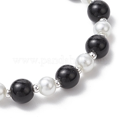 Glass Pearl Beads Necklace & Bracelet & Dangle Earring Sets for Women&nbsp;SJEW-JS01322