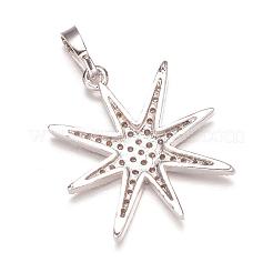 スター真鍮マイクロパヴェキュービックジルコニアpeandats  ミックスカラー  22x19x3mm  穴：5x3mm&nbsp;ZIRC-K016-05M