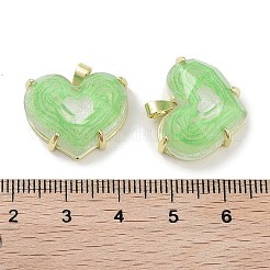 Real 18K Gold Plated Brass Pave Faceted Resin Pendants&nbsp;KK-R161-07G