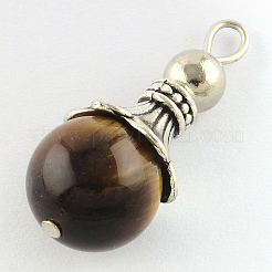 Natural Tiger Eye Pendants&nbsp;LS-G-Q459-02L