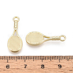 合金ペンダント  テニスラケットチャーム  ゴールドカラー  24x9x3mm  穴：2.2mm&nbsp;PALLOY-N185-06B-G