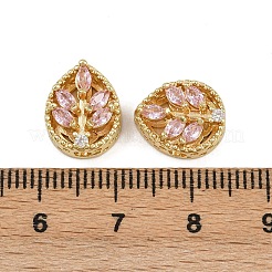 Brass Pave Cubic Zirconia Multi-strand Links&nbsp;ZIRC-F145-07G-02