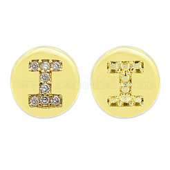 Brass Micro Pave Clear Cubic Zirconia Beads&nbsp;KK-T030-LA843-IX3