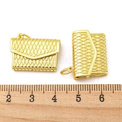 18KGP本金メッキ真鍮チャーム  カドミウムフリー＆ニッケルフリー＆鉛フリー  キュービックジルコニアとジャンプリング付き  ラブレターチャーム  カラフル  17.5x22.5x5mm  穴：4.5mm&nbsp;KK-L209-033G