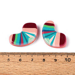 印刷された不透明樹脂ビーズ  靴下  カラフル  22x25x6mm  穴：1.2~1.4mm&nbsp;RESI-N043-26A