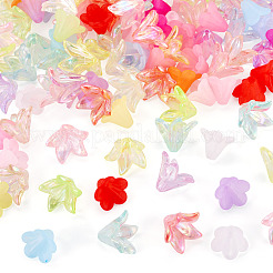 200Pcs 2 Styles Transparent & Frosted Acrylic Beads&nbsp;OACR-TA0004-72A