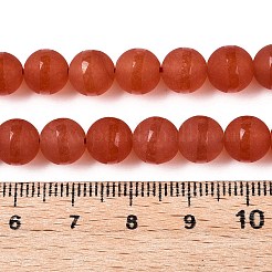 Frosted Natural White Jade Beads Strands&nbsp;G-T138-8mm-209G