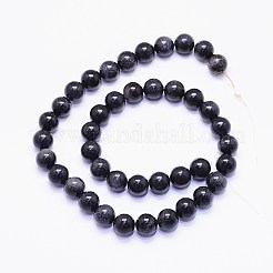 合成ブルーゴールドストーン青金砂石ビーズ連売り  ラウンド  10mm  穴：1mm  約38個/連  14インチ&nbsp;G-F425-40