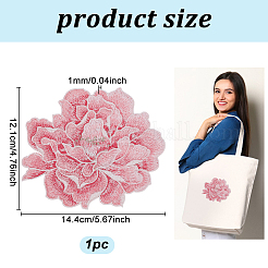 2pc Peony Polyester Embroidery Sew on Appliques&nbsp;PATC-NB0001-34