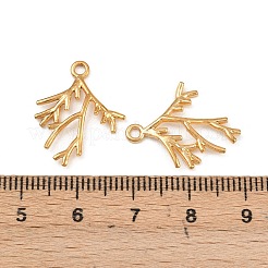 304ステンレスペンダント  枝チャーム  ゴールドカラー  21x16.5x2mm  穴：1.6mm&nbsp;STAS-I363-12G