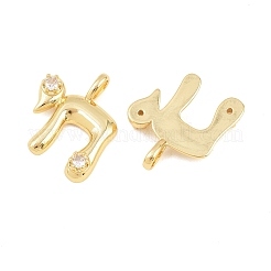 Brass Clear Cubic Zirconia Pendants&nbsp;KK-C170-11B-G
