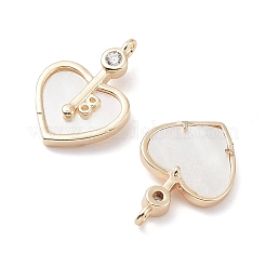 Rack Plating Brass Shell Pendants&nbsp;KK-A183-59G