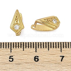 Brass Micro Pave Cubic Zirconia Pinch Bails&nbsp;KK-F891-03G