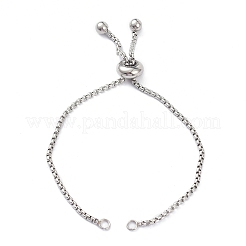 ステンレス鋼スライダーブレスレット製造  ミックスカラー  9-7/8インチ（25cm）  穴：2.8mm&nbsp;STAS-XCP0001-39