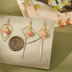 DIY Flower Earring Making Kits&nbsp;DIY-SC0001-82G