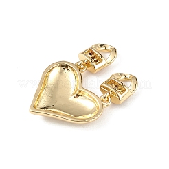 Rack Plating Brass Micro Pave Cubic Zirconia 2-Loop Pendants&nbsp;KK-C019-35G