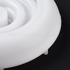 DIYキャンドルホルダーシリコンモールド  樹脂石膏コンクリート鋳造金型  フラットラウンド  141x31mm  内径：93mm&nbsp;SIMO-H010-15A
