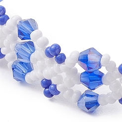 女性用ハンドメイドガラスシードビーズブレスレットセット3個  ミックスカラー  6-1/2インチ（16.6cm）&nbsp;BJEW-MZ00133