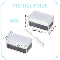 Rectangle PS Plastic Loose Diamond Gemstone Storage Boxes&nbsp;CON-WH0095-140C-03