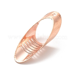 ラックメッキ真鍮チャーム  カドミウムフリー＆鉛フリー  ローズゴールド  29x10x6mm  穴：1mm&nbsp;KK-I688-08RG