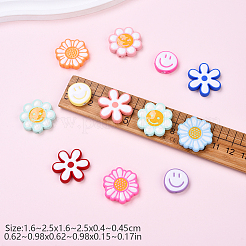 40Pcs 4 Styles Opaque Acrylic Beads&nbsp;ACRC-YW0001-02