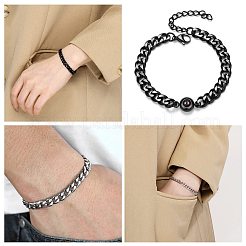 3Pcs 3 Colors Brass Cuban Link Chain Bracelet Making&nbsp;FIND-CJ0004-99