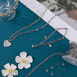 DIY 304 Stainless Steel Paperclip Chains Necklaces/Bracelets Making Kits&nbsp;DIY-SC0029-31