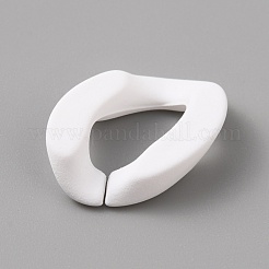 Spray Painted Acrylic Linking Ring&nbsp;OACR-WH0006-16N