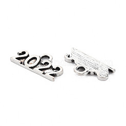 ラックメッキチベット風合金ペンダント  カドミウムフリー＆鉛フリー  数2022  アンティークシルバー  8x15x1mm  穴：2mm&nbsp;TIBEP-S319-140-RS