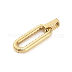 304ステンレスペンダント  イオンプレーティング（ip）  楕円形のチャーム  ゴールドカラー  23.5x9.5x2.5mm  穴：3x8mm&nbsp;STAS-Z126-06G