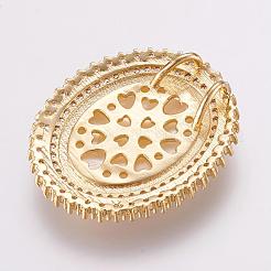 Brass Micro Pave Cubic Zirconia Pendants&nbsp;ZIRC-G105-04G