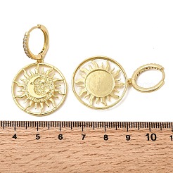 サンブラスフープピアス  長持ちメッキ  ラックめっき  鉛フリー＆カドミウムフリー  18KGP本金メッキ  43x25mm&nbsp;EJEW-H180-30B-G