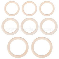 10個の木製リンキングリング  丸いリング  マクラメ木製リング  バリーウッド  80~118x10~15mm  内径：59.5~89mm&nbsp;WOOD-TA0002-84