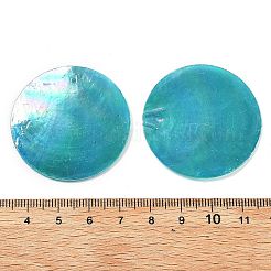 Spray Painted Natural Capiz Shell Pendants&nbsp;X-SSHEL-Z002-01