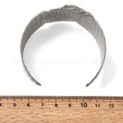 夏用304ステンレススチール製ワイドカフバングル（女性・男性用）  ワシ  変色なし  ステンレス鋼色  内径：2.26x2.05インチ（5.75x5.2cm）&nbsp;BJEW-F511-01P