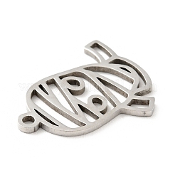 変色しない201ステンレススチールペンダント  ミイラ  ステンレス鋼色  18.5x15x1mm  穴：1.5mm&nbsp;STAS-E015-21P