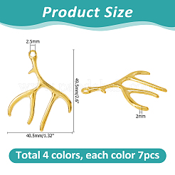 28Pcs 4 Colors Tibetan Style Alloy Pendants&nbsp;FIND-HS0002-15