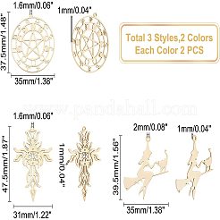 12Pcs 6 Style 201 Stainless Steel&nbsp;STAS-UN0024-95