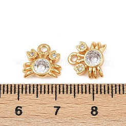 Ocean Theme Brass Micro Pave Cubic Zirconia Charms&nbsp;KK-F902-08E-G