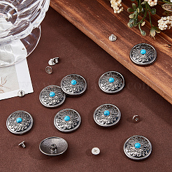 10Pcs Antique Silver Alloy Decorative Rivets&nbsp;BUTT-GF0004-22B