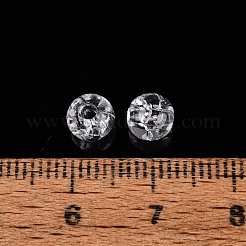 クリアクラックアクリルビーズ  ラウンド  透明  6mm  穴：1.8mm  約4540個/500g&nbsp;MACR-ZX026-6MM-01