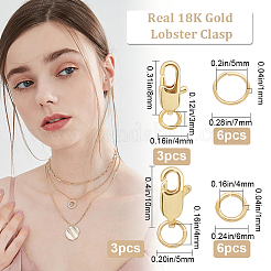 Rack Plating Brass Lobster Claw Clasps&nbsp;KK-BBC0009-99