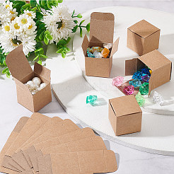 クラフト紙箱  正方形  ダークチソウ  3.8x3.8x3.8cm&nbsp;CON-BC0004-91